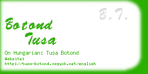 botond tusa business card